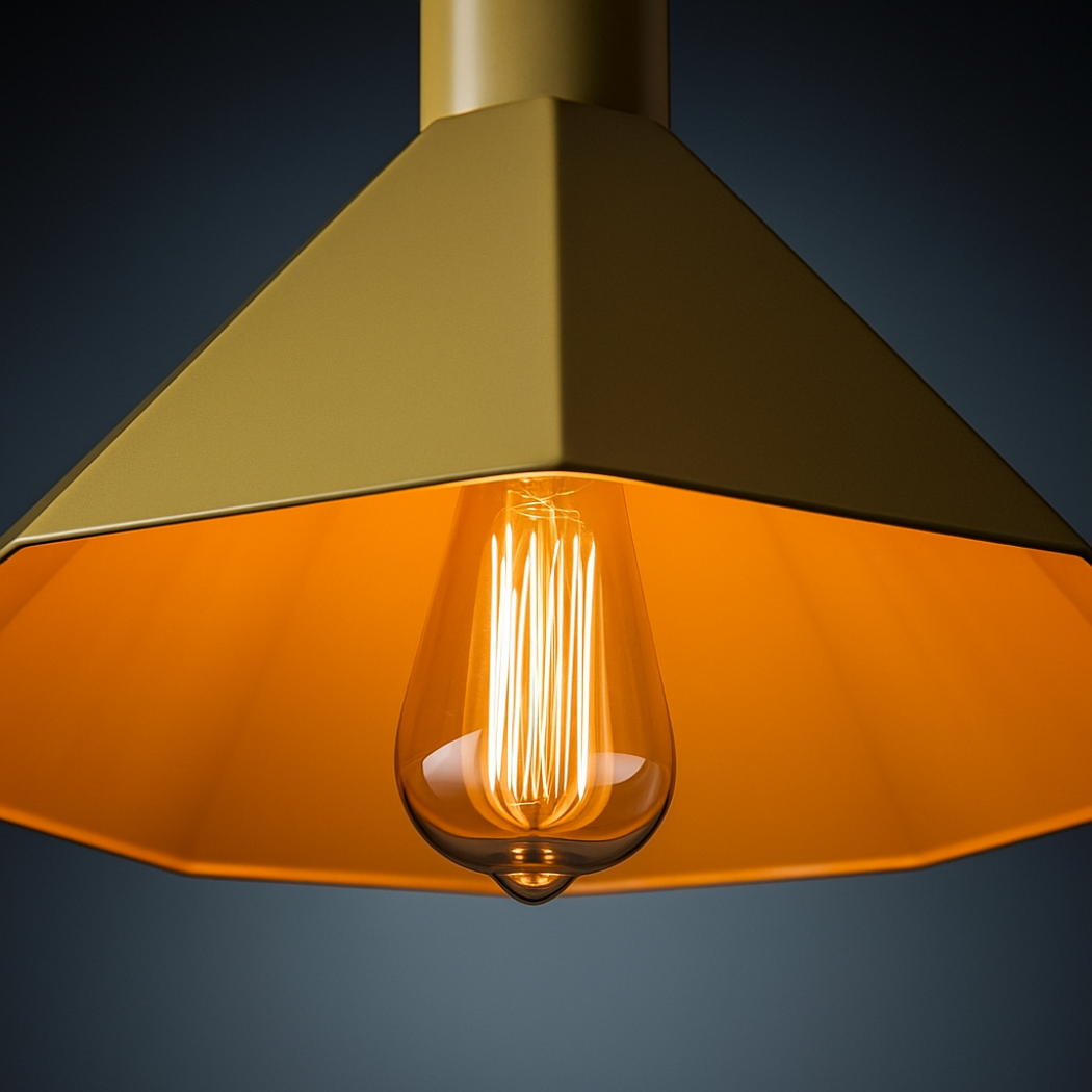 Scandinavian Geometric Metal Pendant