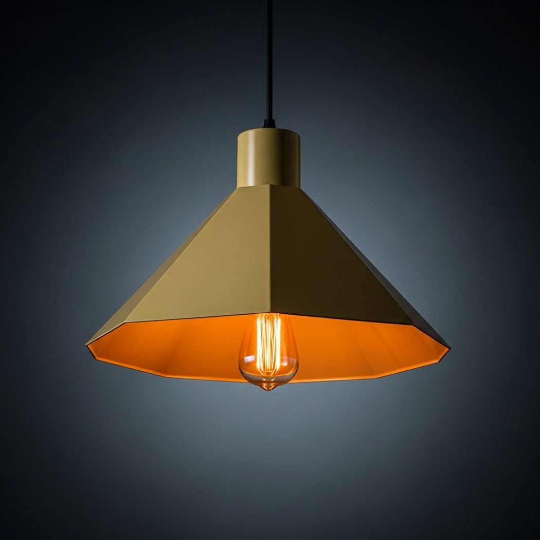 Scandinavian Geometric Metal Pendant